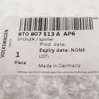 NEW AUDI A5 RS5 8TA FRONT LOWER LIP SPOILER 8T0807513AAP6 ORIGINAL