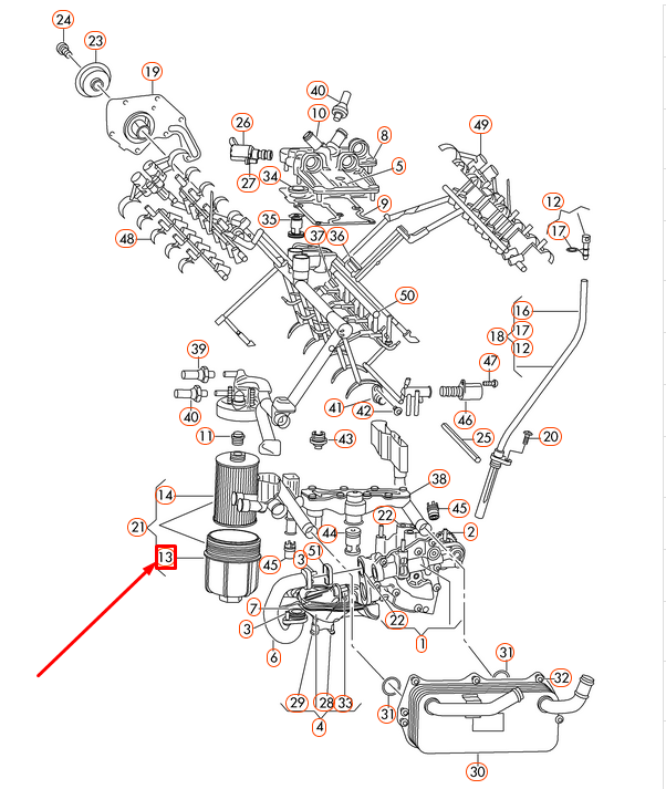 NEW AUDI A6 4G C7 OIL FILTER HOUSING COVER 079115433C ORIGINAL