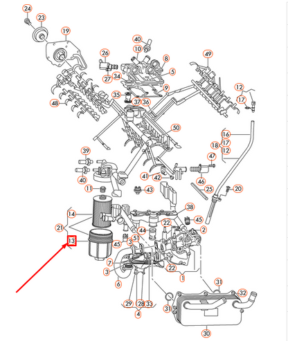 NEW AUDI A6 4G C7 OIL FILTER HOUSING COVER 079115433C ORIGINAL