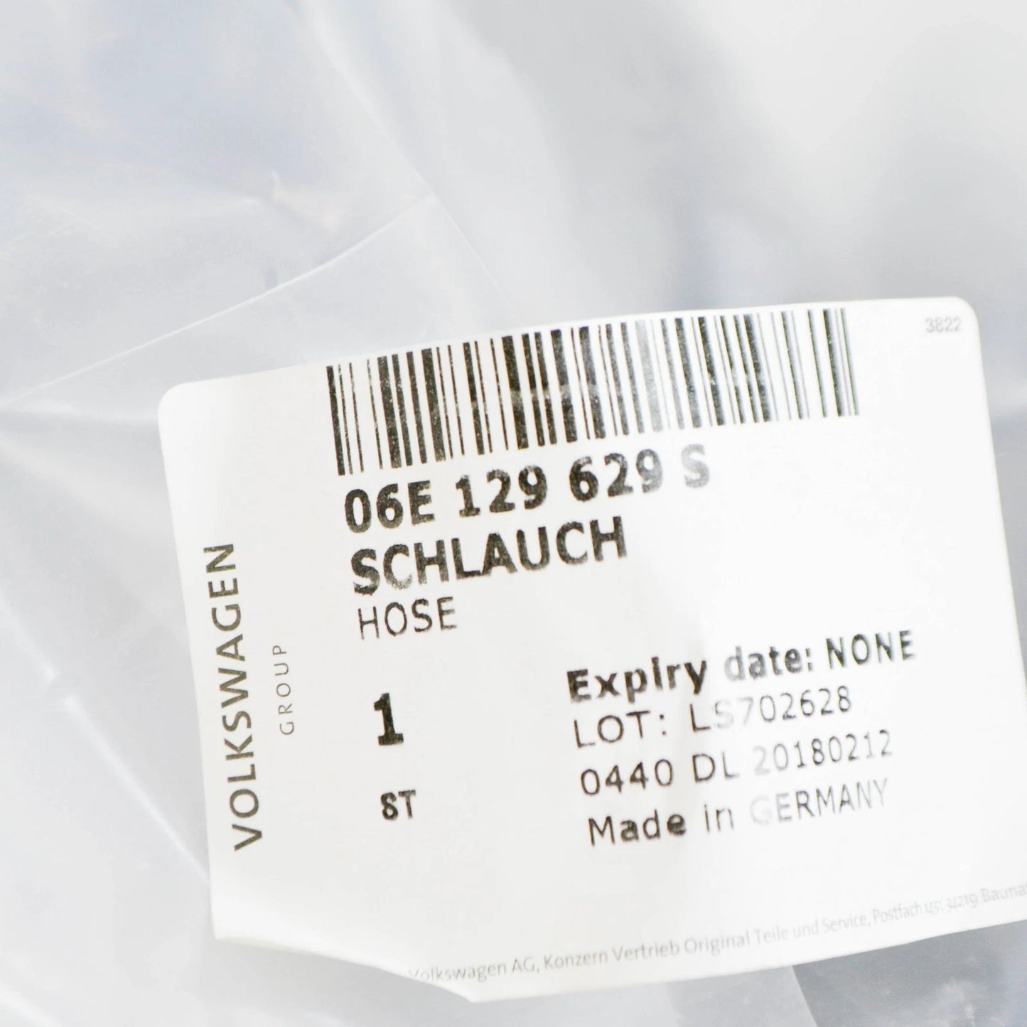 NEW AUDI Q5 8R INTAKE HOSE RESONATOR 06E129629S