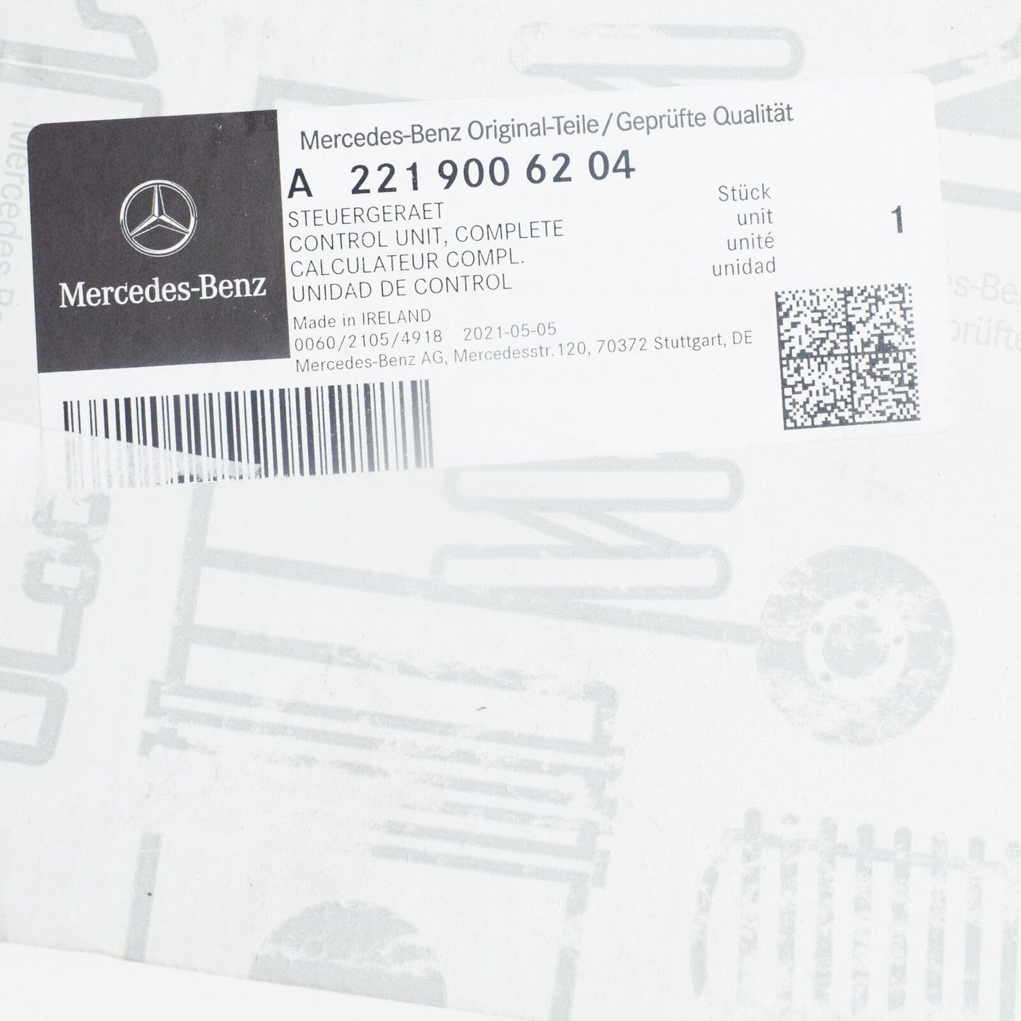 NEW MERCEDES-BENZ S-CLASS W221 FRONT LEFT DOOR CONTROL UNIT A2219006204 ORIGINAL