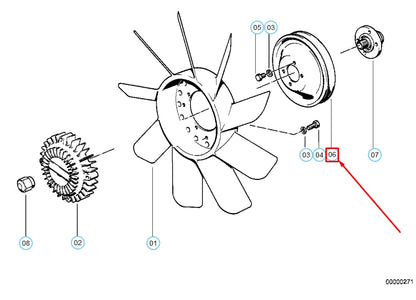 NEW BMW 7 E32 WATER PUMP PULLEY 11511271423 ORIGINAL