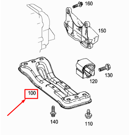 new mercedes-benz e coupe c238 rear engine mount a2052420901 original