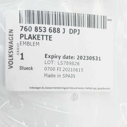 NEW VOLKSWAGEN TOUAREG CR FRONT SIDE BADGE R-LINE 760853688JDPJ 2019 ORIGINAL