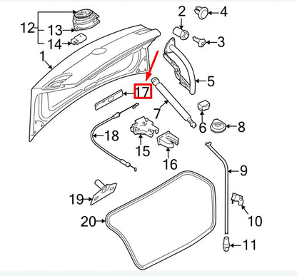 NEW VW PASSAT B6 3C REAR INNER EMERGENCY RELEASE HANDLE 3C5827691E9B9 ORIGINAL