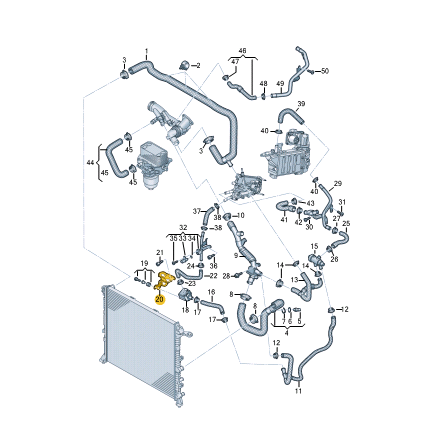 new volkswagen crafter sz additional coolant pump bracket 2n0121079bf original