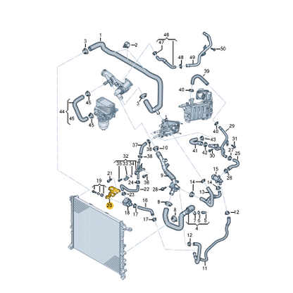 new volkswagen crafter sz additional coolant pump bracket 2n0121079bf original