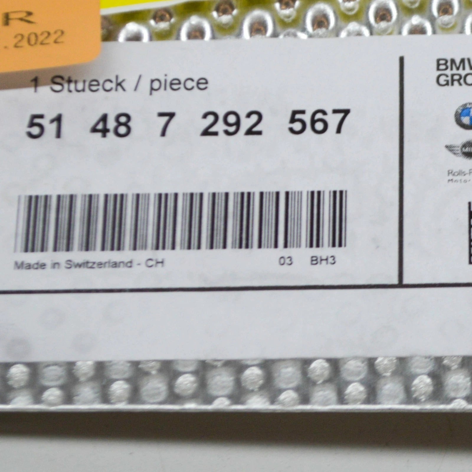 NEW BMW 3 F30 F80 REAR RIGHT HEAT INSULATION 51487292567 ORIGINAL