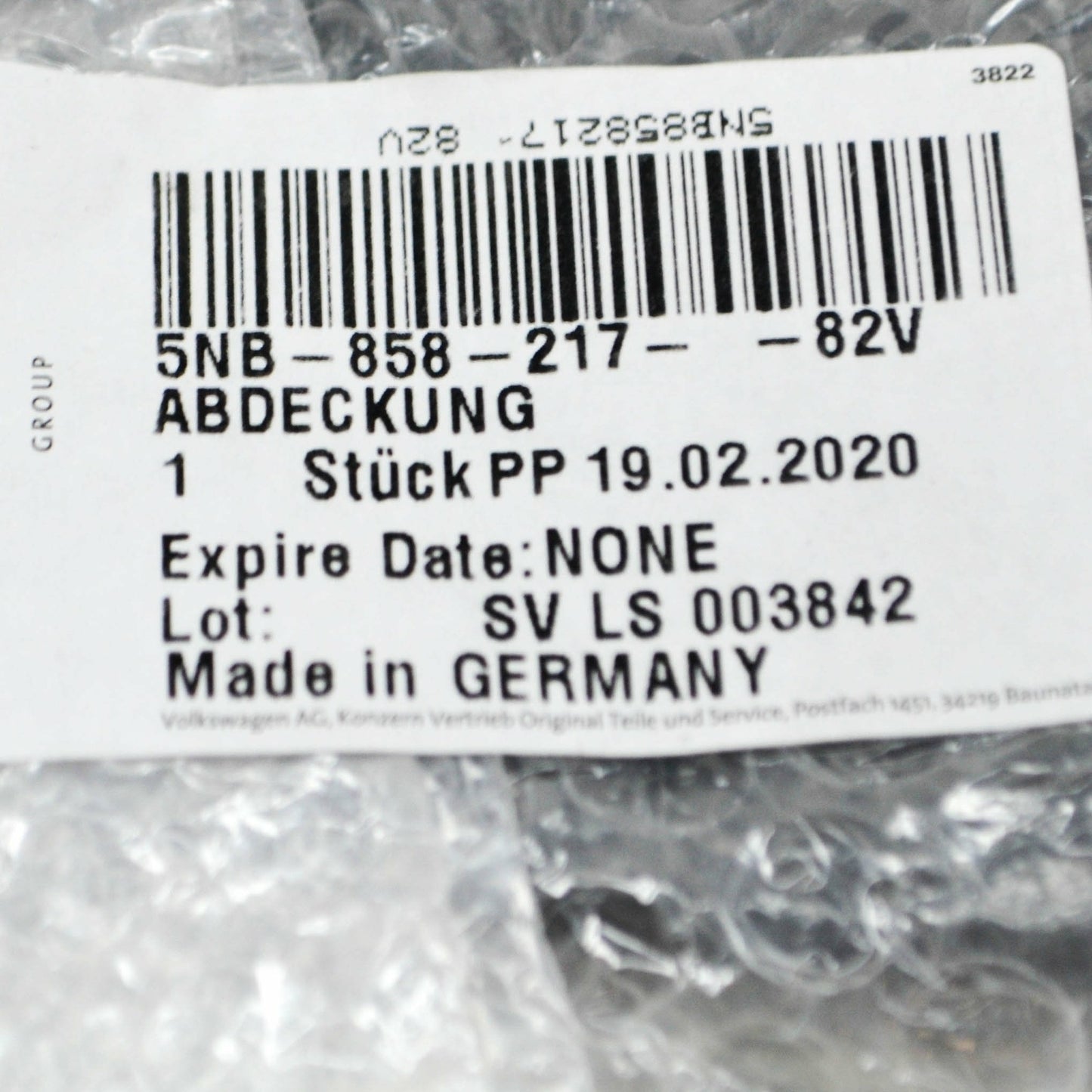 NEW AUDI Q8 FRONT DASH PANEL LEFR COVER LHD 5NB85821782V ORIGINAL