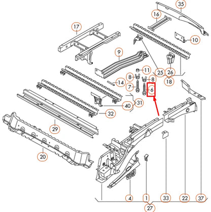 NEW VW CADDY 2K MK3 REAR SIDE MEMBER BODY HEXAGON BOLT WHT002108 ORIGINAL
