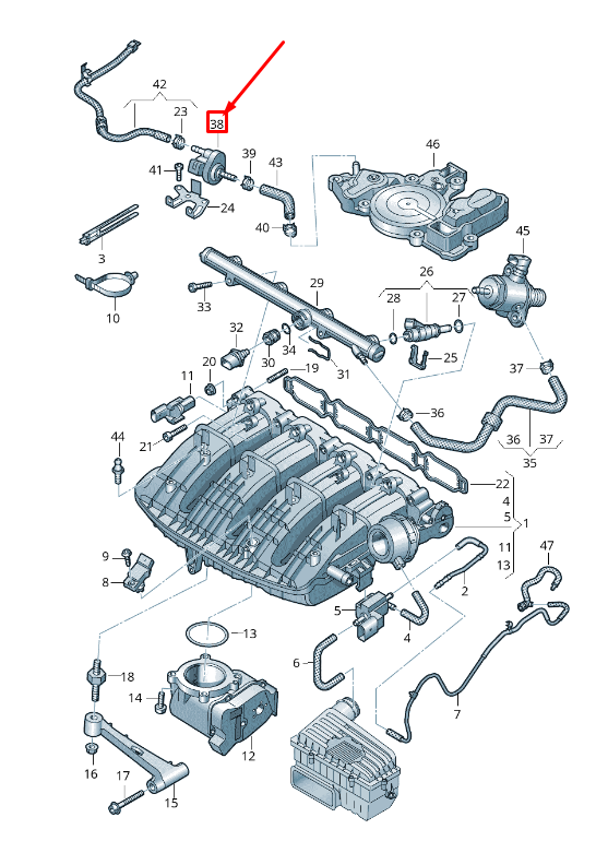 NEW AUDI Q3 F3 VACUUM SPEED SOLENOID VALVE 06H906517AF ORIGINAL