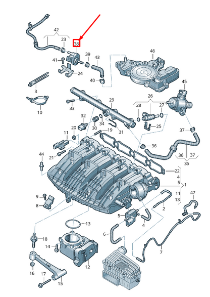 NEW AUDI Q3 F3 VACUUM SPEED SOLENOID VALVE 06H906517AF ORIGINAL