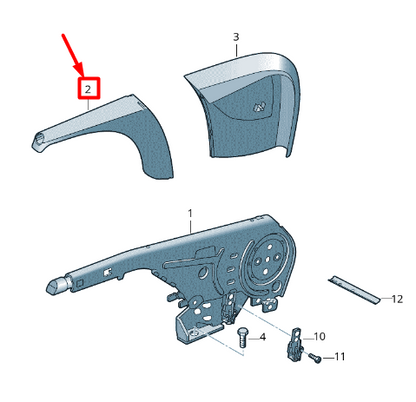 NEW VOLKSWAGEN CRAFTER 2F MK1 HANDBRAKE HANDLE TRIM 2E0711327 ORIGINAL