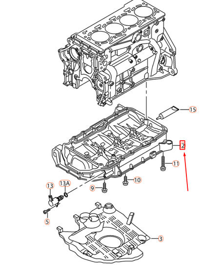 new volkswagen jetta a6 mk6 upper engine oil sump 06k103603bc original
