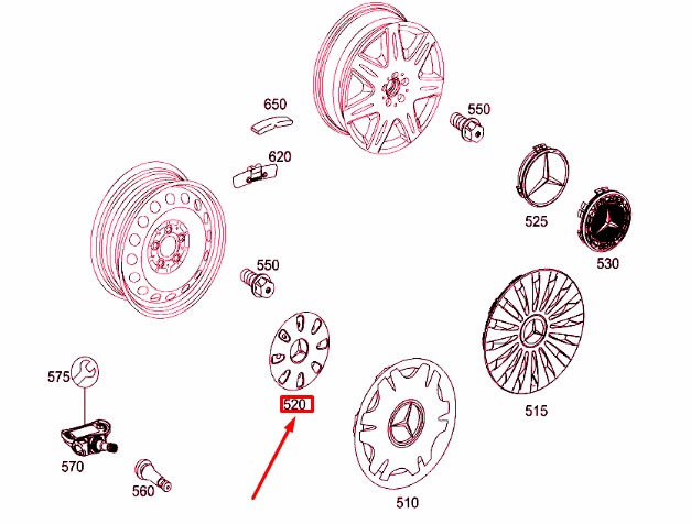 NEW MERCEDES-BENZ VITO W447 WHEEL HUB COVER A44740116009B51 ORIGINAL