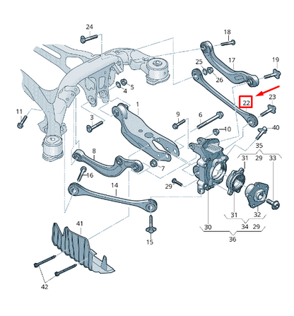 new audi e-tron ge rear suspension track rod 4m0501529l original