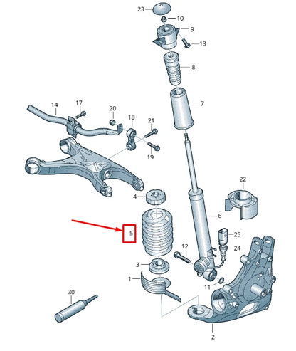 NEW AUDI Q5 8R REAR COIL SPRING 8R0511115AM ORIGINAL