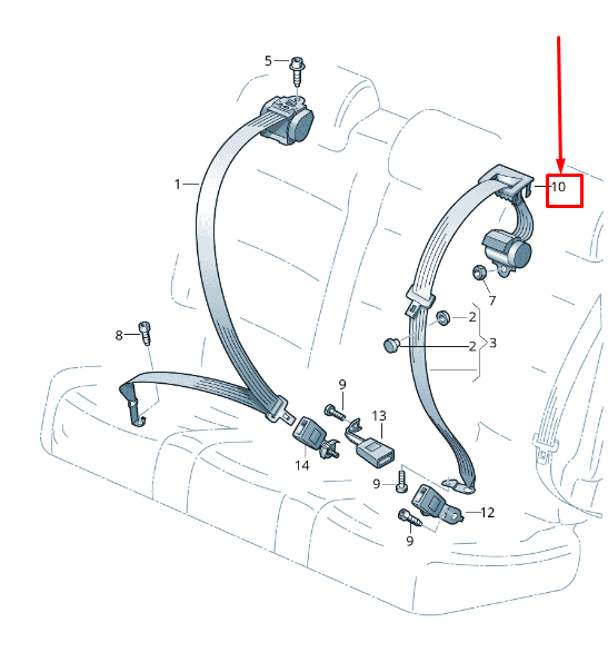 new audi q5 8r rear left seat belt guide 8r0857791dk1 8r0857791 dk1 original