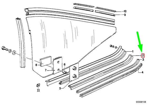NEW BMW 6 E24 REAR WINDOW RIGHT OUTER WEATHERSTRIP 1871738 51371871738 ORIGINAL
