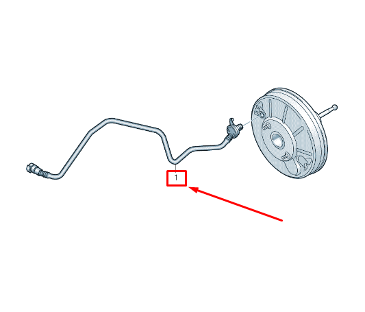new audi q3 8u vacuum pipe with non-return valve 5n0612041bl original