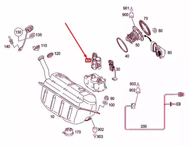 NEW MERCEDES-BENZ SLK R171 FUEL DELIVERY MODULE A1714703394 ORIGINAL