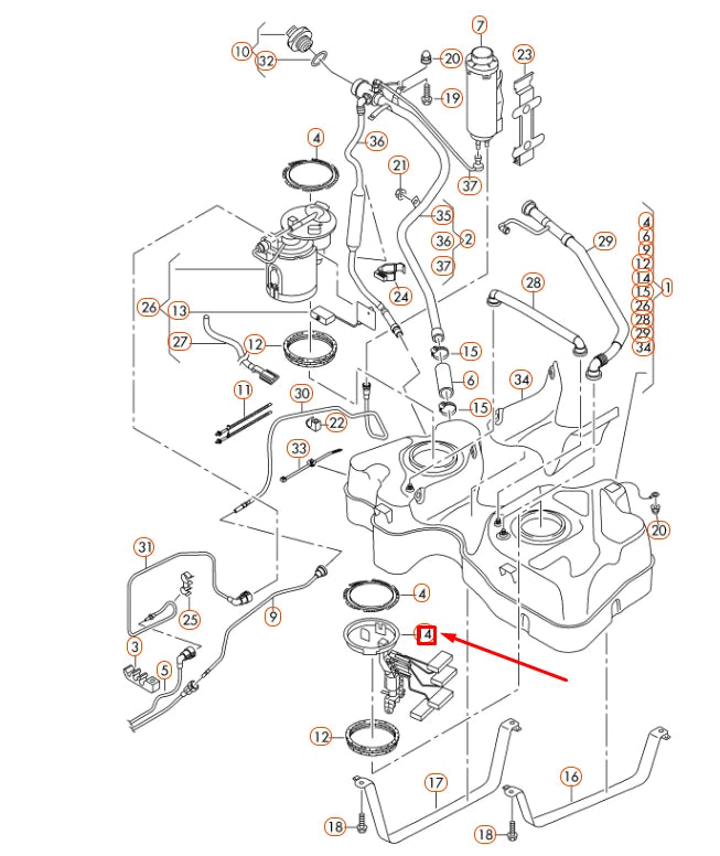 NEW AUDI A1 8X LEFT FUEL SUCTION JET PUMP WITH SENSOR 1K0919673AH ORIGINAL