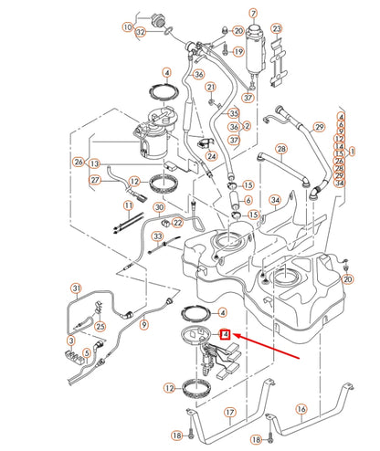 NEW AUDI A1 8X LEFT FUEL SUCTION JET PUMP WITH SENSOR 1K0919673AH ORIGINAL