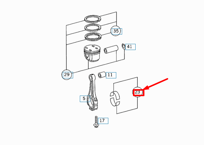 NEW MERCEDES-BENZ ML W163 ENGINE CONNECTING ROD BEARING KIT A1130300260 ORIGINAL