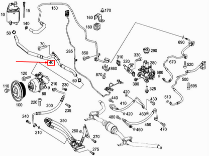 new mercedes-benz gle w166 oil tank intake hose a1663200855 original
