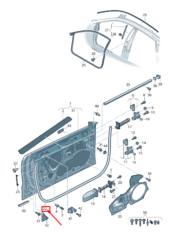 new audi a7 sportback 4k front left outer door seal 4k8837911c original
