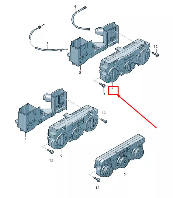 NEW VW GOLF VI 5K MK6 A/C CONTROL SWITCH 1K0819047CJWHS ORIGINAL