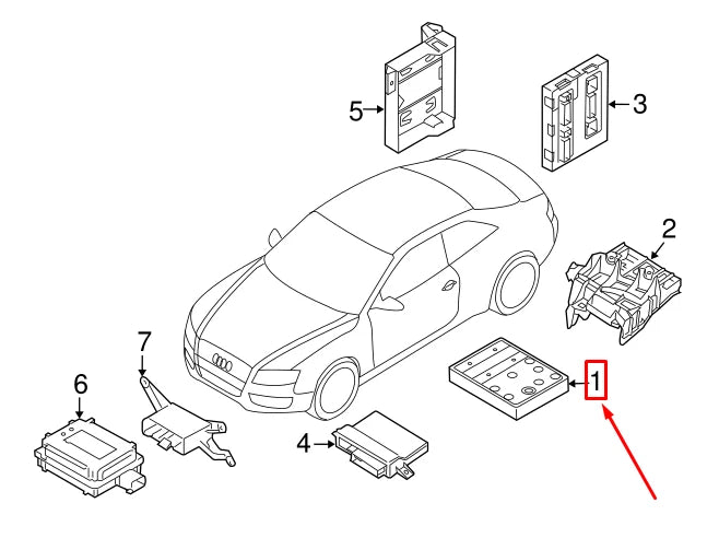NEW AUDI A4 B8 PCM CONTROL MODULE 8K0907063BE ORIGINAL