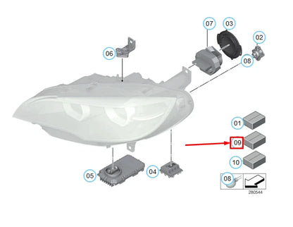 NEW BMW X6 E71 HEADLIGHT REPAIR KIT PAIR 63117205837 63117205838 ORIGINAL