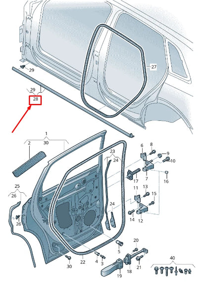 NEW AUDI E-TRON GEN RIGHT SILL PANEL SEAL 4KE833178B