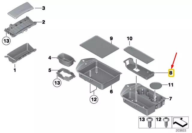 NEW BMW Z4 ROADSTER E89 CENTRE CONSOLE TELEPHONE COVER 51169181373 ORIGINAL