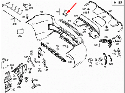 NEW MERCEDES-BENZ M-CLASS W166 REAR BUMPER TOW HOOK EYE COVER A1668851423