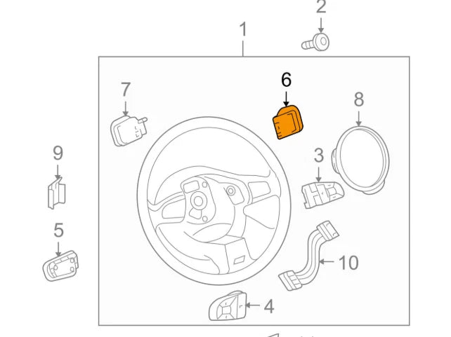 NEW AUDI A3 S3 8P RIGHT STEERING WHEEL CONTROL SWITCH 4E0951527LYVC ORIGINAL