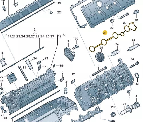 NEW AUDI A4 B7 SPARK PLUG TUBE SEAL 079103649C ORIGINAL