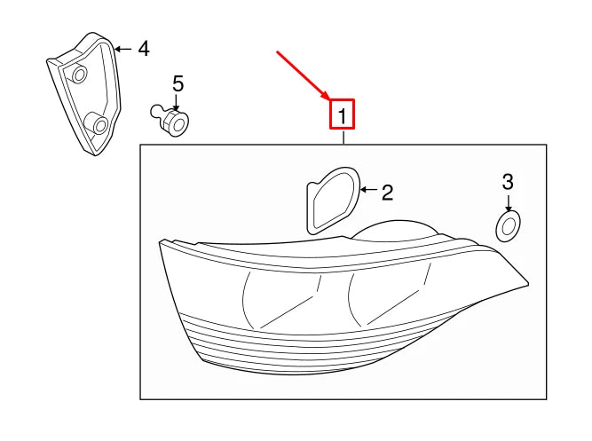 NEW AUDI Q5 8R REAR RIGHT UPPER TAILLIGHT 8R0945094D ORIGINAL