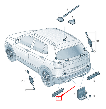 new vw t-cross c1 left lower antenna amplifier 2g0035577p original