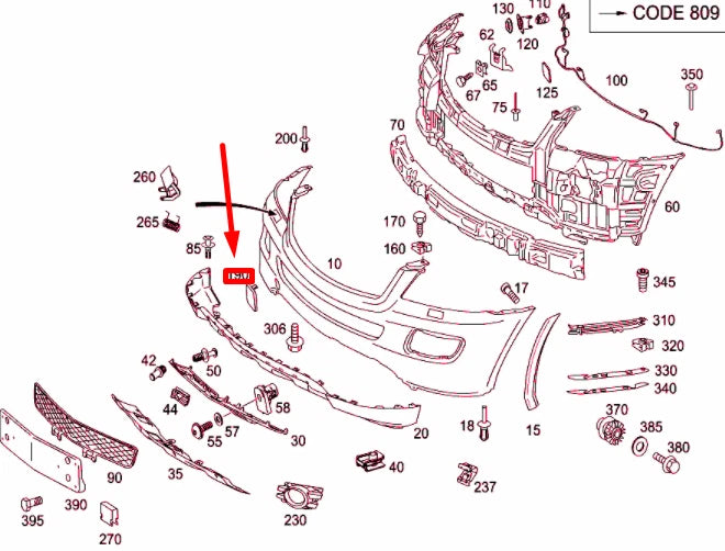 NEW MERCEDES-BENZ GL X164 FRONT BUMPER TOW EYE COVER A16488400239999 ORIGINAL