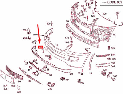 NEW MERCEDES-BENZ GL X164 FRONT BUMPER TOW EYE COVER A16488400239999 ORIGINAL