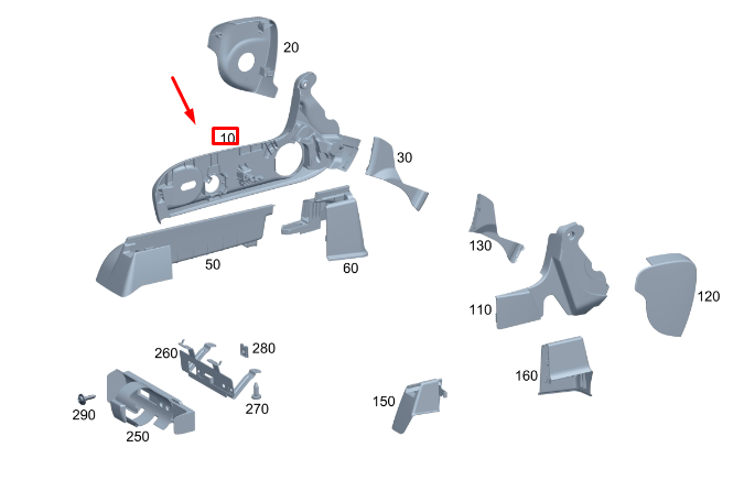 new mb gla h247 front right outer seat height adj. cover a17791918009051