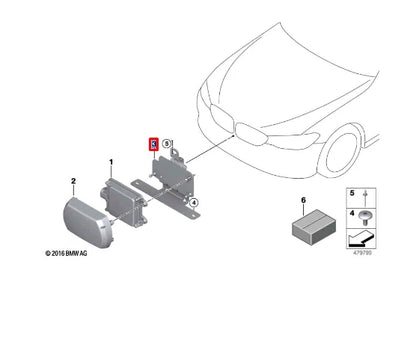 NEW BMW 5 G30 FRONT RADAR SENSOR BRACKET 66316873401 ORIGINAL