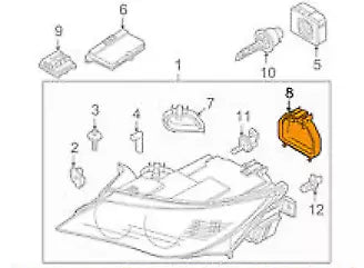 NEW BMW 6 E63 FRONT RIGHT HEAD LIGHT BULB COVER 63126943482 6943482 ORIGINAL