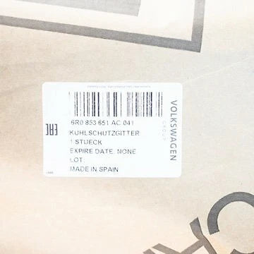 NEW VOLKSWAGEN POLO 6R FRONT BUMPER RADIATOR GRILLE 6R0853651A C041 ORIGINAL