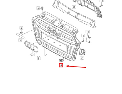 NEW AUDI A3 8V RADIATOR GRILLE LEFT PDC SENSOR SUPPORT 8V3919267FRU6