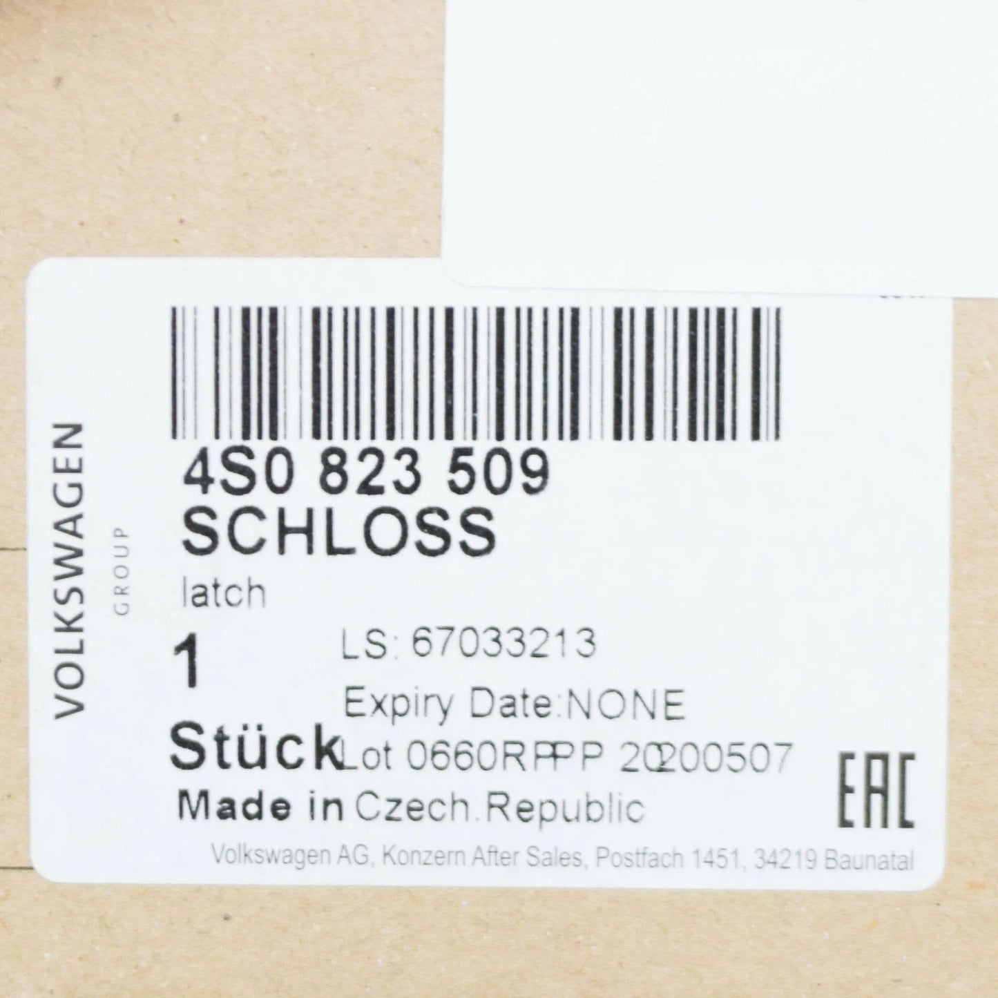 NEW AUDI R8 4S BONNET LOCK 4S0823509 2018