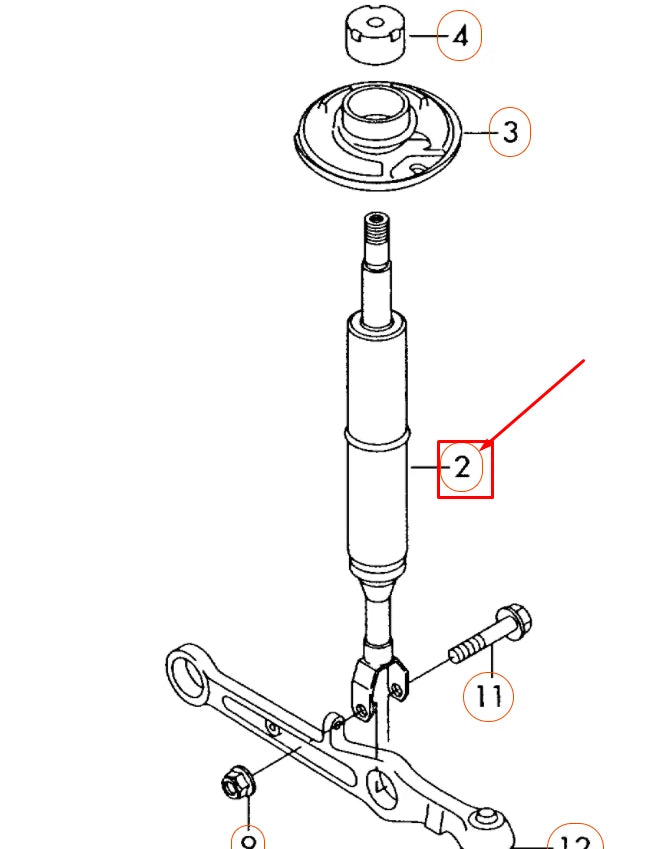 NEW AUDI A6 C6 FRONT GAS SHOCK ABSORBER 4F0413031BT ORIGINAL