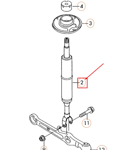 NEW AUDI A6 C6 FRONT GAS SHOCK ABSORBER 4F0413031BT ORIGINAL